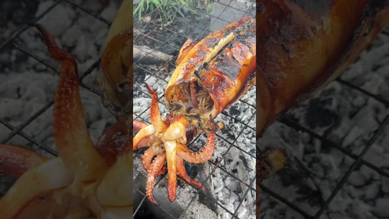 The Ultimate Seafood Grill! (Squid & Blue Crabs) 🦑🦀