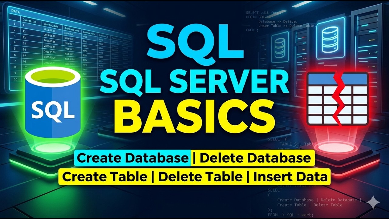 Create & Delete DATABASE Create & Delete TABLE and Insert Values into ...