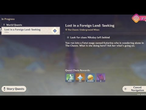 Genshin Impact 2.6 - World Quests: Lost in a Foreign Land, Seeking (gameplay)