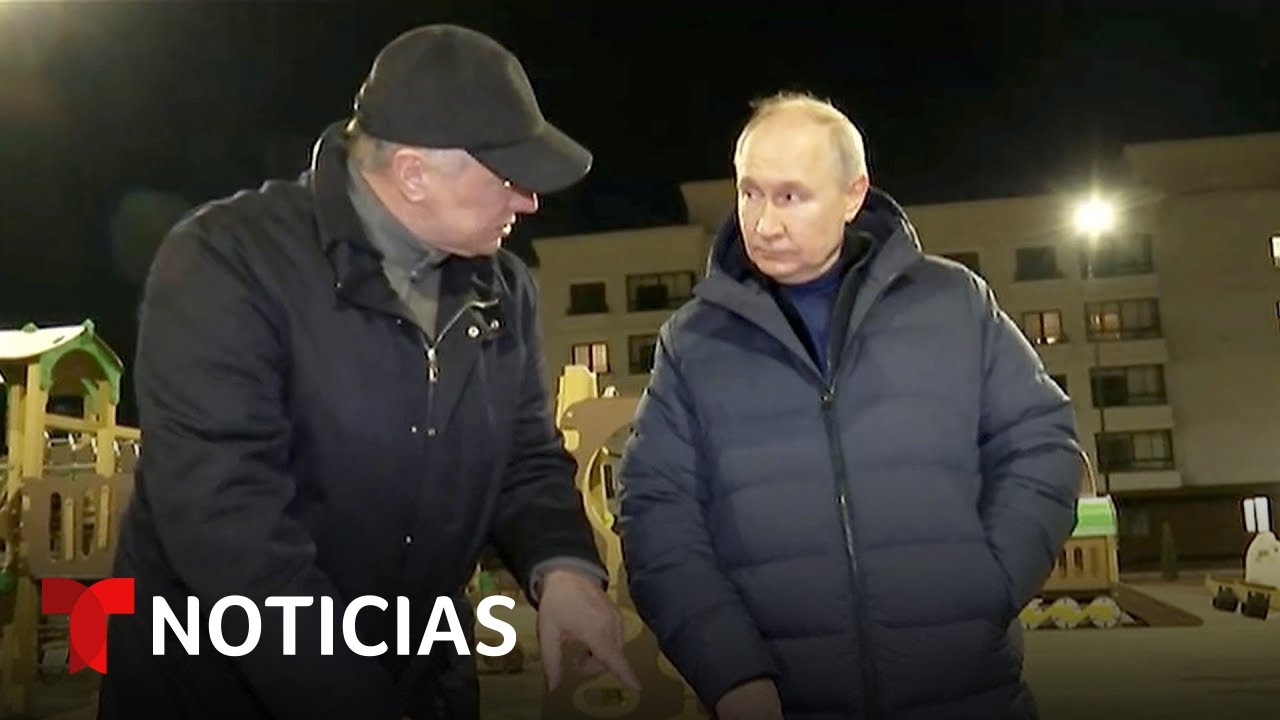 ⁣La visita sorpresiva de Putin a Mariupol desata reacciones | Noticias Telemundo