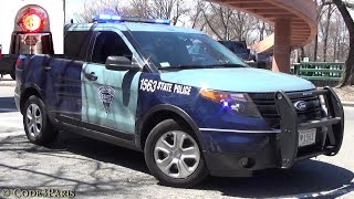 Massachusetts State Police Cars Responding Lights and Siren Compilation - BEST OF