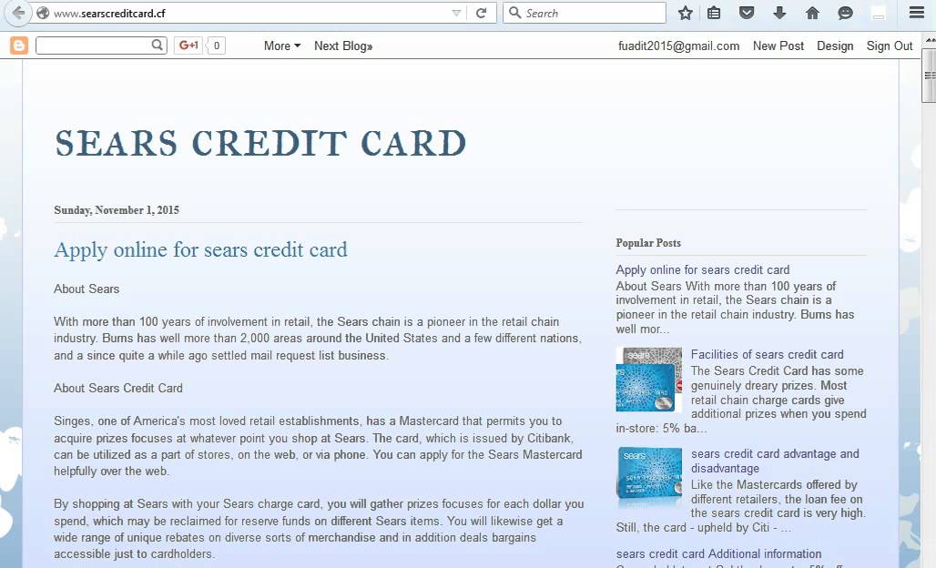 sears credit card how to apply online YouTube