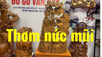 Thơm nức mũi trước tượng cá xiêm gỗ ngọc am liền khối.