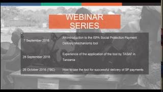 The ISPA Tool: Assessing the Quality of Social Protection Payment Delivery Mechanisms webinar Update