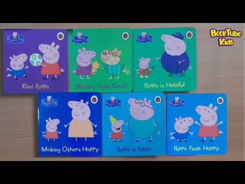 😊🐷 PEPPA FEELS HAPPY BOOK SET! ALL 6 BOOKS | Peppa Pig Feelings & Emotions Collection