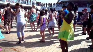 Cupid Shuffle Flash Mob - Carnival Liberty (July 11, 2009)