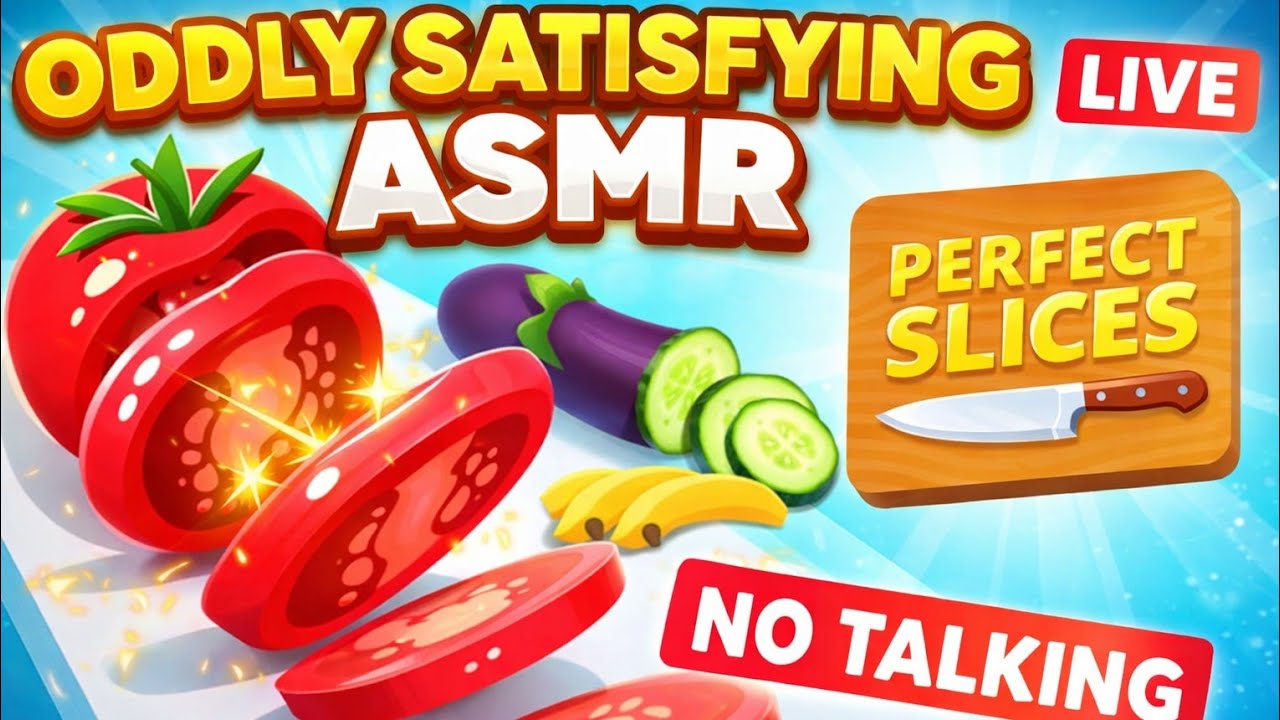 🍎 Perfect Slices LIVE – Oddly Satisfying ASMR Slicing (No Talking ...