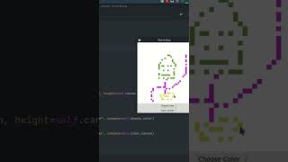 Python Turtle Pixel Art Generator #shorts #short