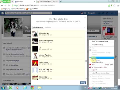Auto gợi ý kết bạn facebook