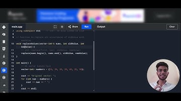 Replace Element in Vector using replace function