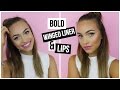 BOLD WINGED EYELINER &amp; BOLD LIPS // MAKEUP TUTORIAL