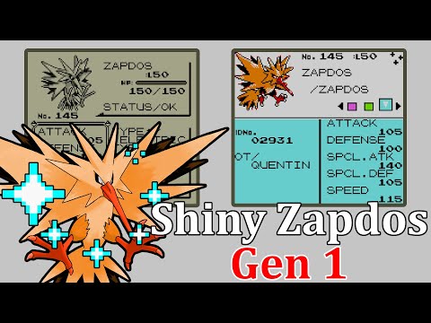 465 - LIVE! Shiny Zapdos after 1600 SRs in Fire Red 