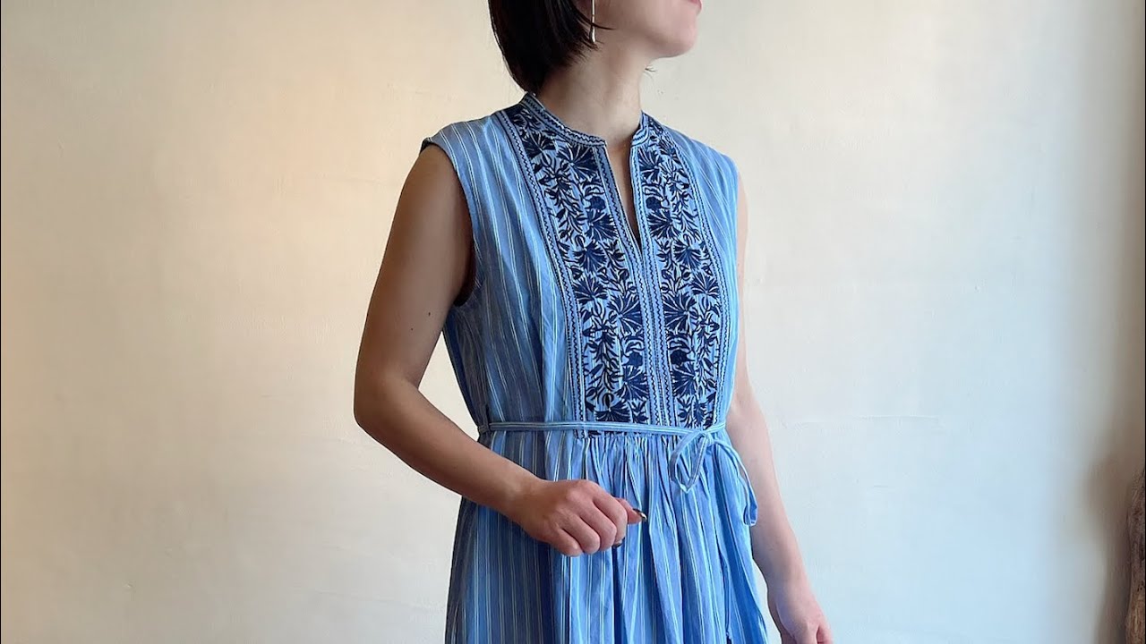 Pre-order] ne Quittez pas / Poplin Stripe Floral Embroidered