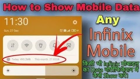 How to Show Data Usage In Notification Bar in Any Infinix Mobile | Infinix Hot 8 Hot 9 Hot 10 Mobile