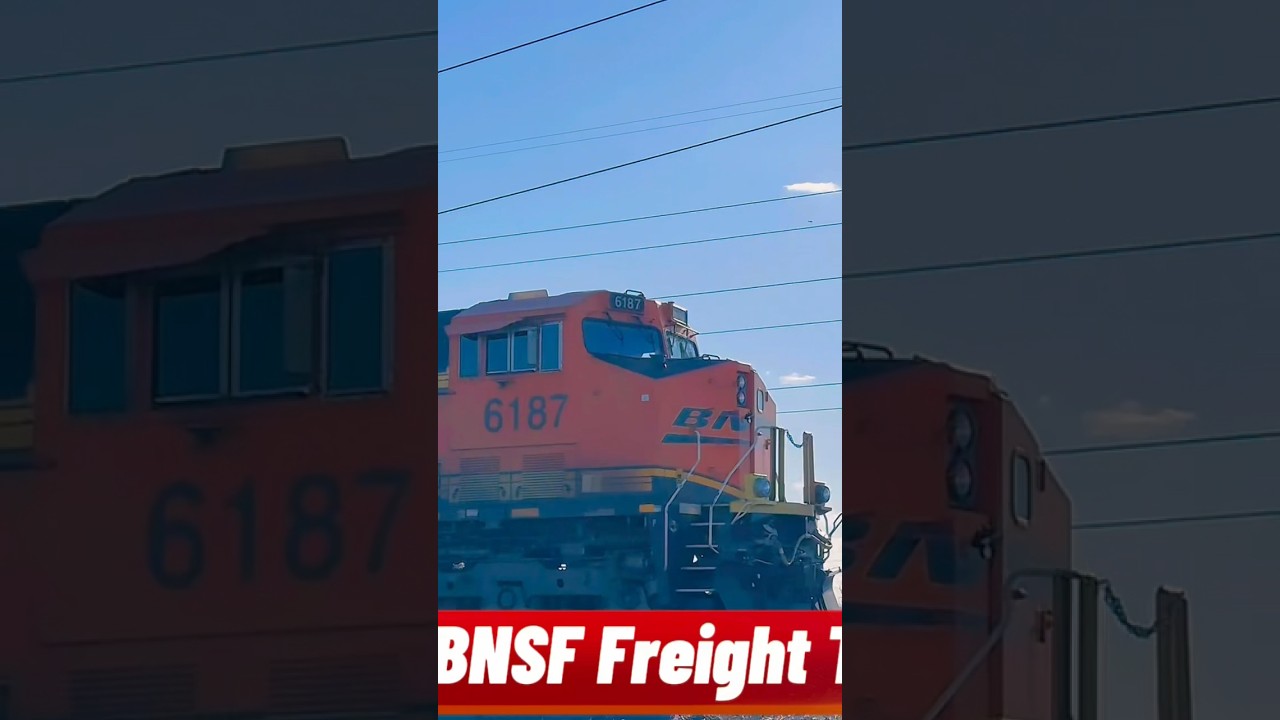 BNSF 6187 Rumbling Through Plainfield