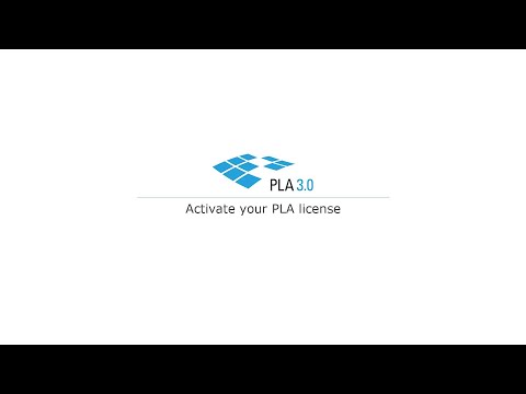 Activate your PLA 3.0.4 license