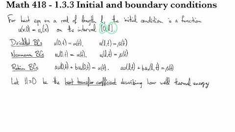 1.3.3 Initial and boundary conditions