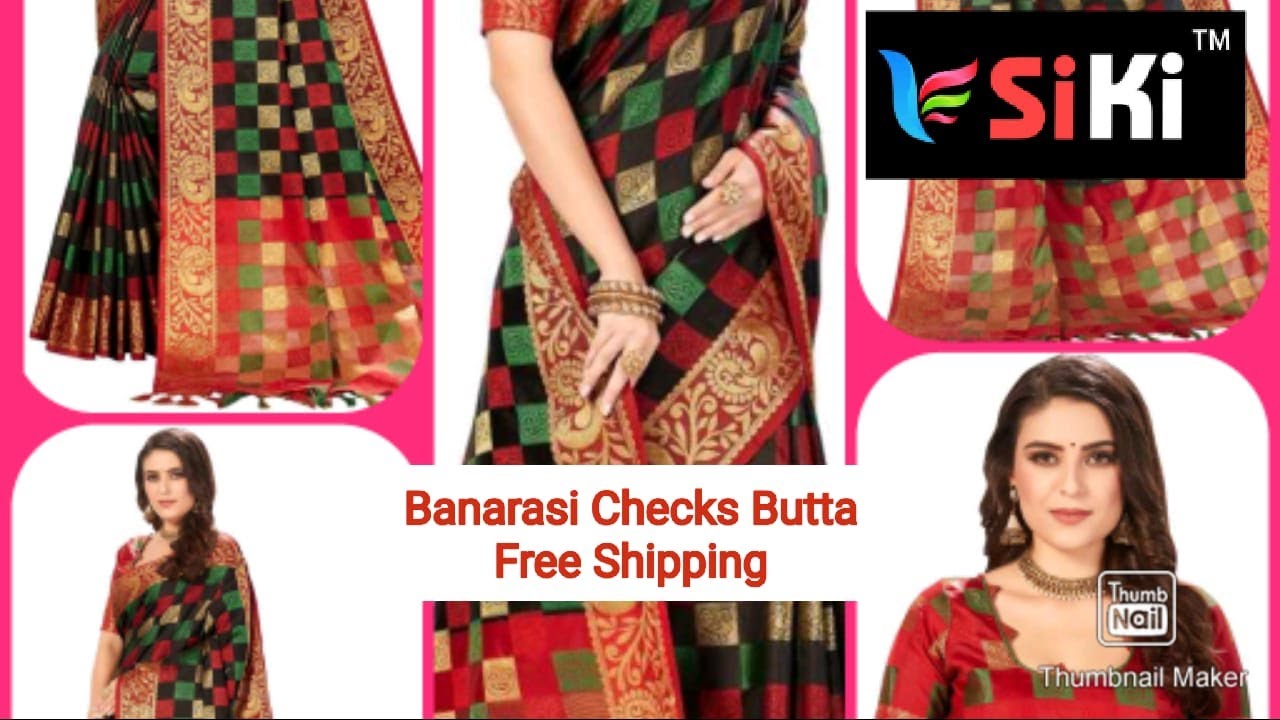 New Banarasi Checks Butta Saree