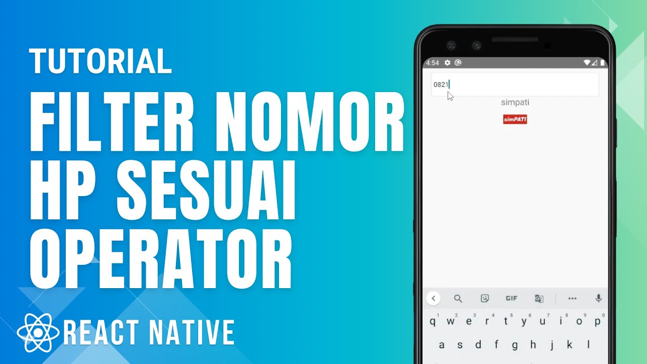 Cara Filter Nomor HP Sesuai Operator dengan React Native - YouTube