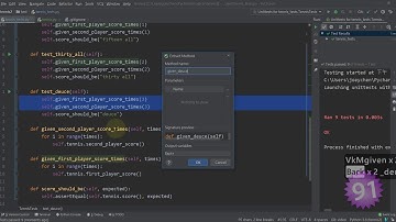 PyCharm - TDD tennis v1