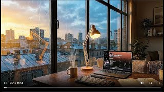 POV: Morning Rainy City Workspace 🌧️ LoFi Focus Music (LIVE)