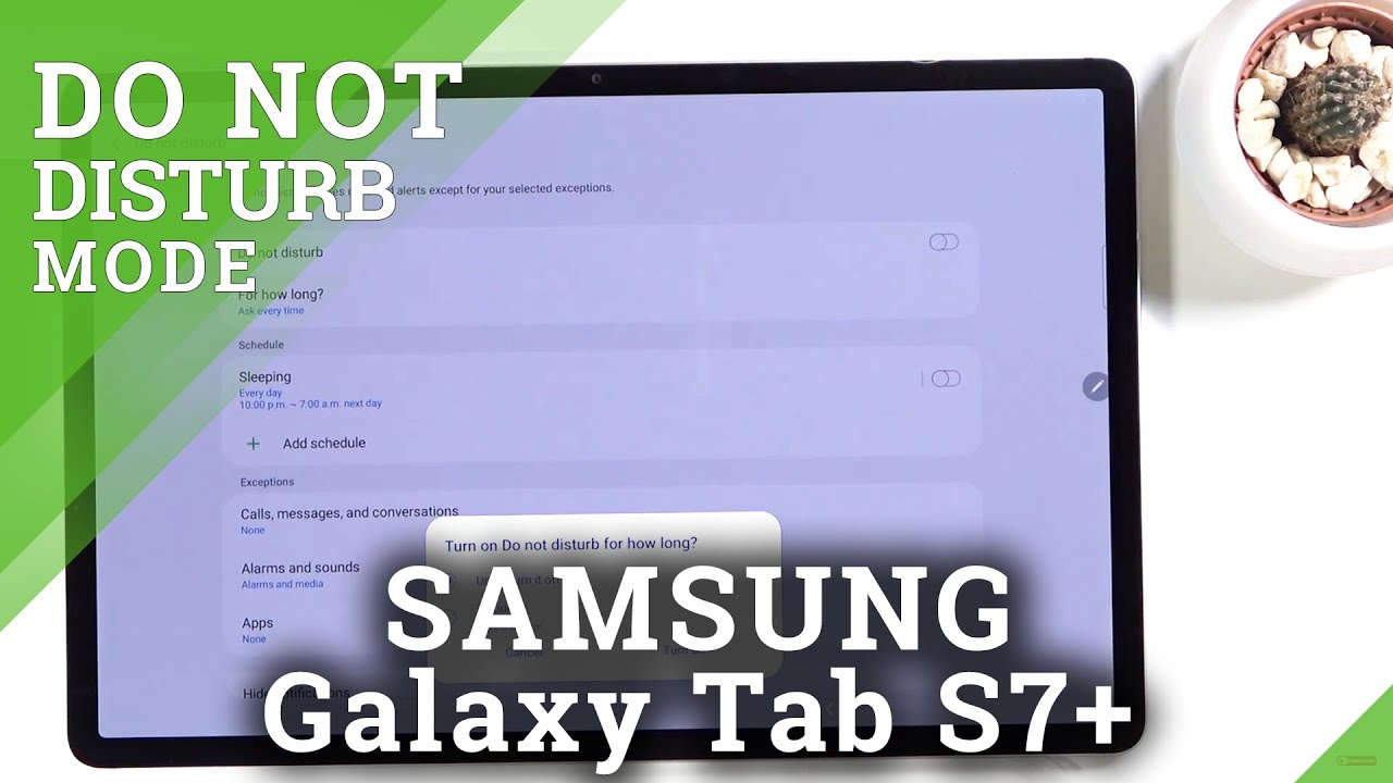 How to Enable Do Not Disturb Mode on SAMSUNG Galaxy Tab S7+ Set Up Do