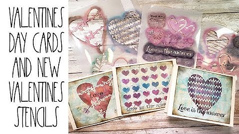 Valentines day cards with new valentines stencils drop in video