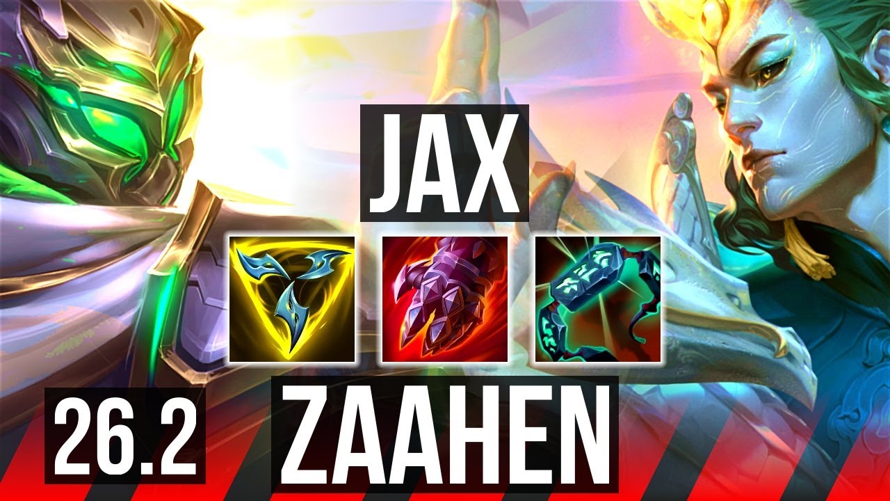 JAX vs ZAAHEN (TOP) | 62K damage, 7k gold comeback | EUW Master | 26.2