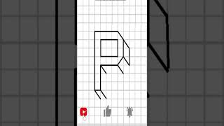 اتعلم رسم حرف P مجسم ثلاثي الابعاد How to draw a 3D letter P