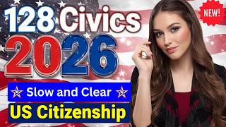 2026 Easy Answers Random 128 Civics Questions Official US Citizenship Test 2025 Version, Ciudadania