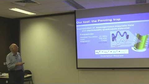 COLLOQUIUM: A single ion in a Penning Trap (September 2014)