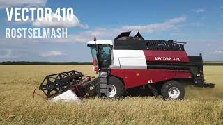 Комбайн VECTOR 410 на уборке пшеницы, сезон 2021/Harvester VECTOR 410 harvesting wheat, season 2021