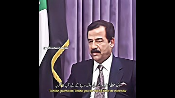 Saddam Hussein speak Turkish🇹🇷 | Turkish journalist surprised😳 |#saddam#turkey#shorts#صدام_حسين