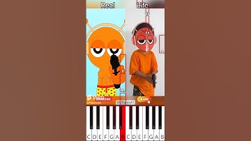 Wenda dance / Gray × Wenda, video parody #sprunki #incredibox (@STfunny01) - Octave Piano Tutorial