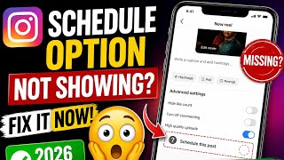 How to fix schedule option not showing on Instagram