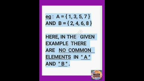 DISJOINT SETS || TSTET