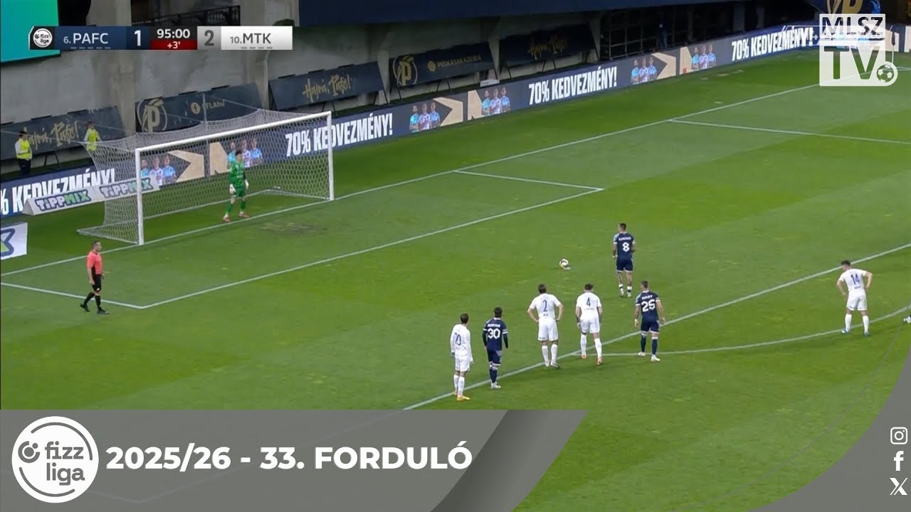 Puskás Akadémia FC – MTK Budapest | 2-2 | (0-0) | Fizz Liga | 33. forduló | MLSZTV