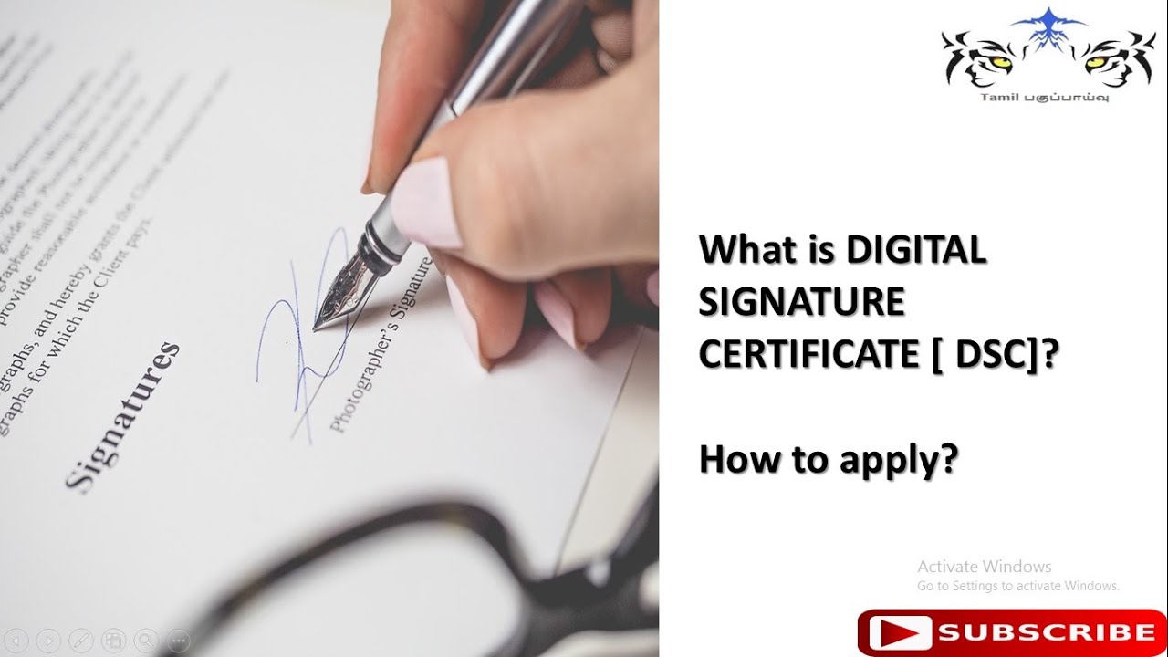 Signature certificate