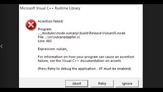 Fix Microsoft Visual C   Runtime Library Assertion Failed Vulcanadapter.cc Error (Adobe) Windows PC