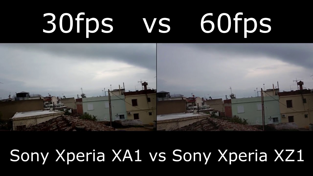 Sony Xperia XZ1 vs Sony Xperia XA1 low light video test