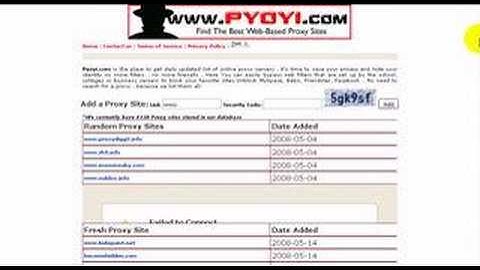 Huge List of Proxy Site. Unblock My Space. Unblocked Proxy Sites