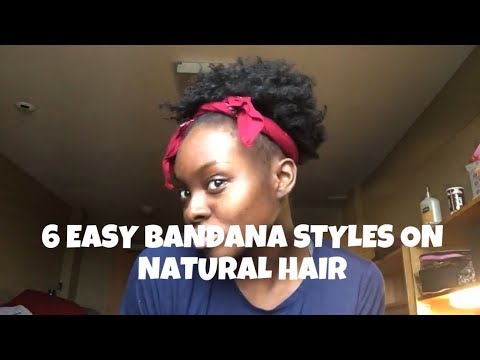 6 Easy Hairstyles On Short 4c Natural Hair With Bandanas Youtube