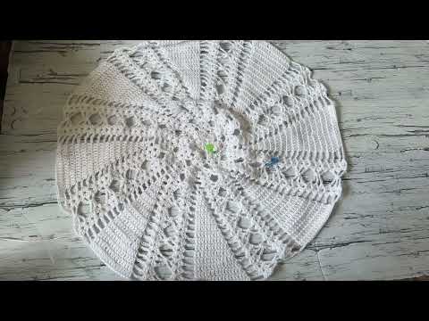 Part 2 Handmade Crochet Doily - Round Cotton Lace Table Runner |  Rows 8-28 🧿 July 14, 2026