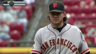 SF@CIN: Peavy fans Bruce in the 5th inning