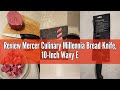 Review Mercer Culinary Millennia Bread Knife, 10-Inch Wavy Edge Wide, Black