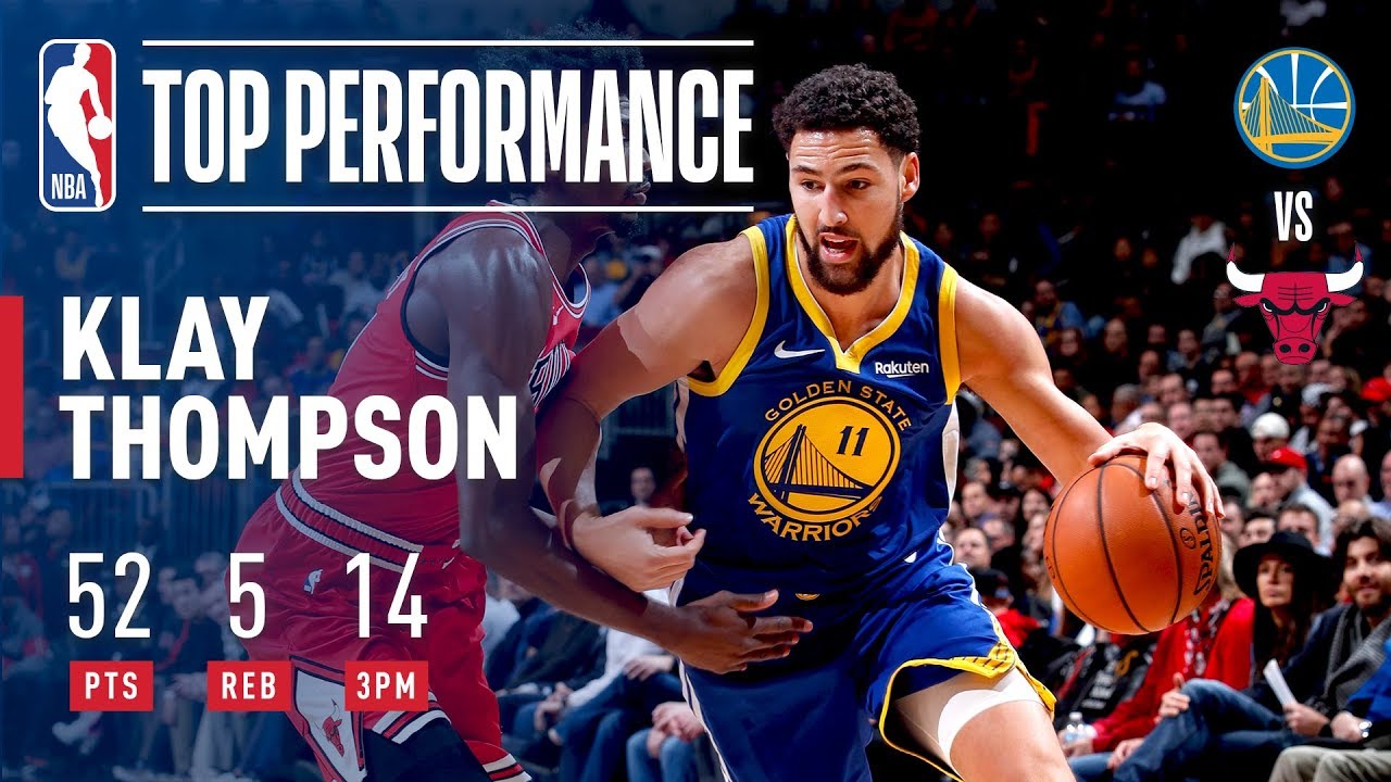 Klay Thompson Drops 52 Breaks Nba Record With 14 3 Pointers