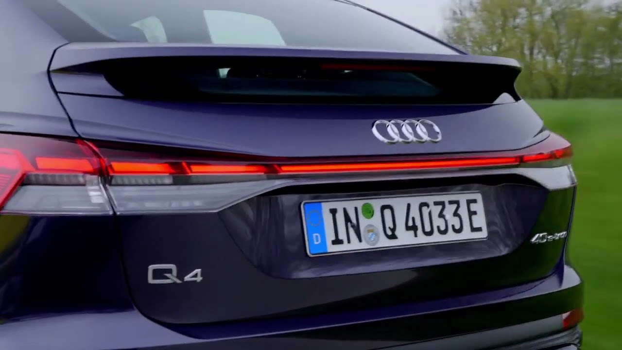 New Audi Q4 Sportback eTron Aurora Violet 2022 In beautiful details