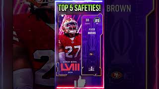 *new* TOP 5 SAFETIES in MADDEN 24 Ultimate Team! #Madden24 #mut24