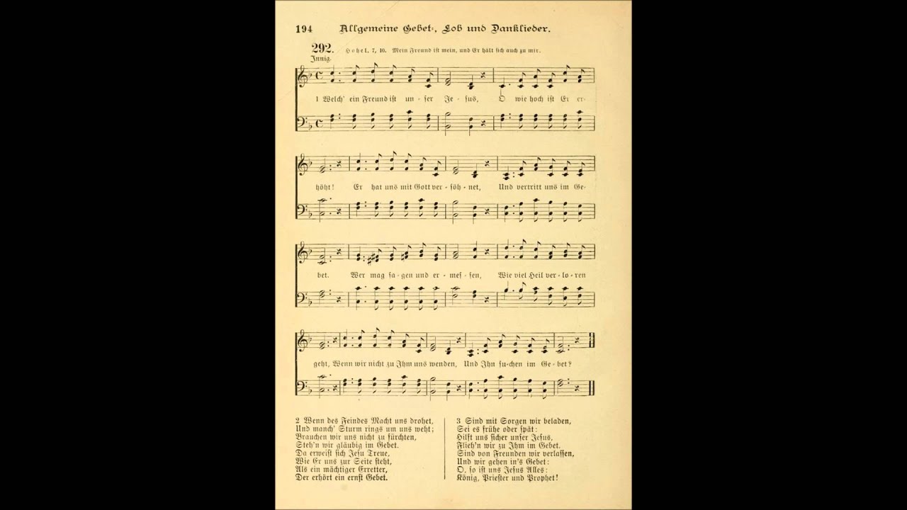 Welch Ein Freund Ist Unser Jesus Lyrics