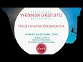 Webinar: Mitos en nutrición deportiva